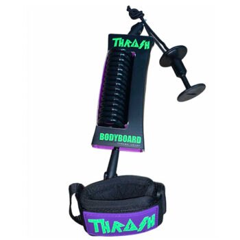 THRASH WRIST LEASH (Black/Purple & Green)