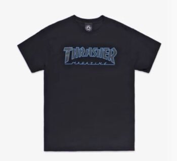 THRASHER T-SHIRT OUTLINED (Black)