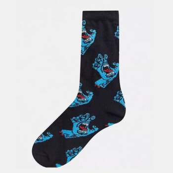 SANTA CRUZ SOCKS MULTI HAND SOCKS – 2 PACK (Black/White)