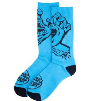 SANTA CRUZ SOCKS SCREAMING HAND MONO (Cyan)