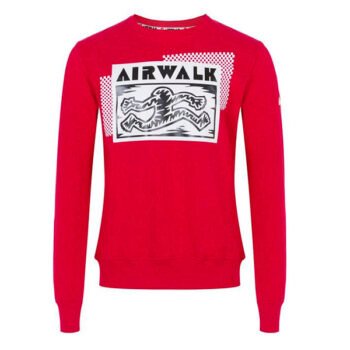 AIRWALK SWEAT CREWNECK LOGO OLLIE VINTAGE (Vermelha)
