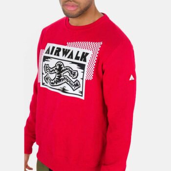AIRWALK SWEAT CREWNECK LOGO OLLIE VINTAGE (Vermelha)