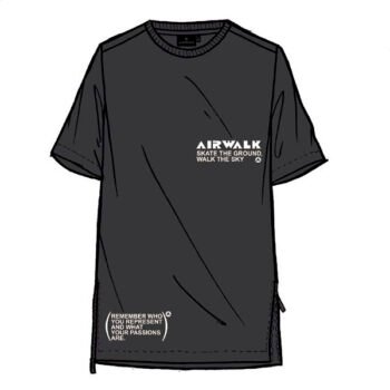 AIRWALK T-SHIRT “SKATE THE GROUND” (Preta)