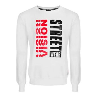 VISION STREET WEAR SWEAT LOGO VERTICAL (Branco)