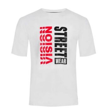 VISION STREET WEAR T-SHIRT LOGO VERTICAL (Branca)