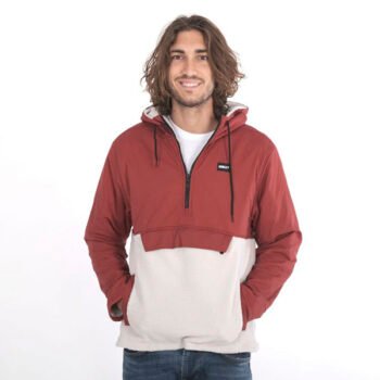HURLEY MEN HUDSON BURRRITO ANORAK (Redstone)