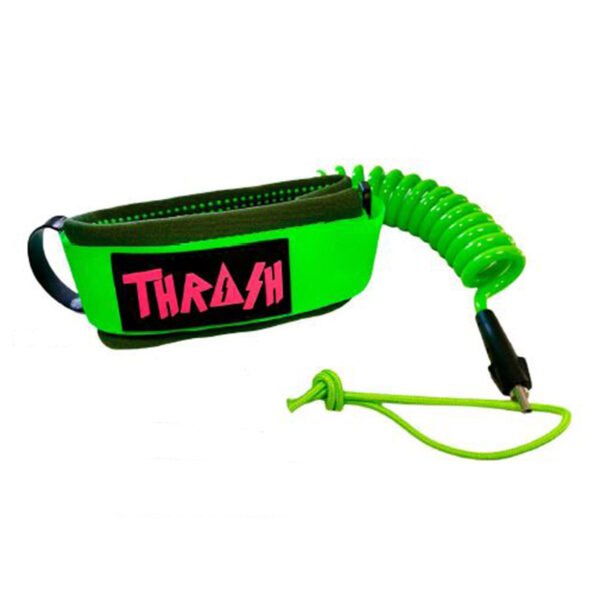 THRASH POINT GRIP BICEP LEASH (Military Green Logo Pink)