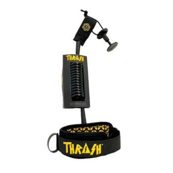 THRASH BICEP LEASH X6+ ULTRALIGHT BICEP LEASH (Black Logo Yellow)