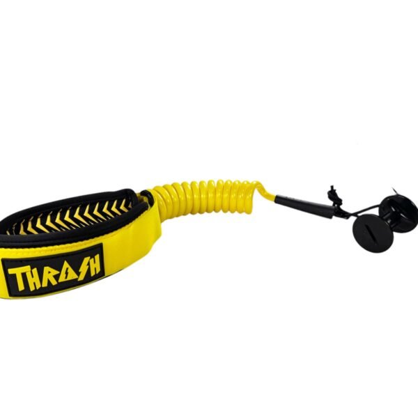 THRASH V-GRIP BICEP LEASH XL (Yellow – Black) Premium Cord 9MM