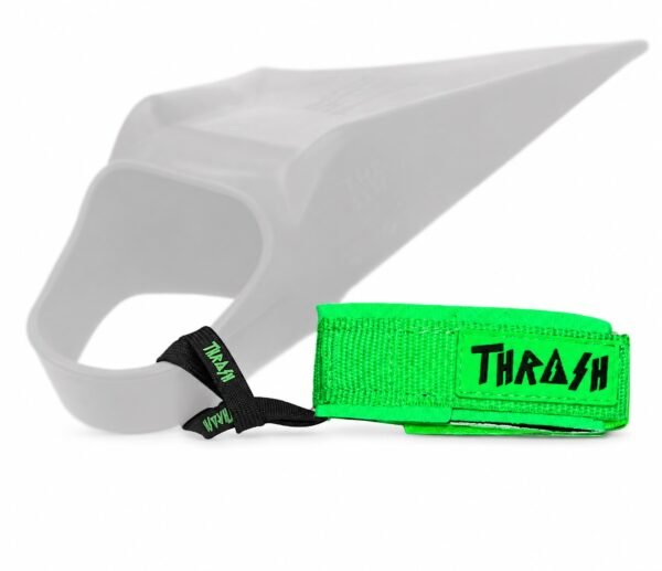 THRASH DELUXE FIN TETHERS W/ V-GRIP (Green Logo Black)