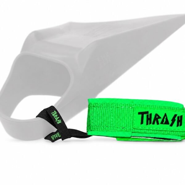 THRASH DELUXE FIN TETHERS W/ V-GRIP (Green Logo Black)